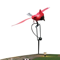 flying yard stake flying pinwheel garden decor pinwheels outdoor red bird windmill decoration waterproof metal bird art