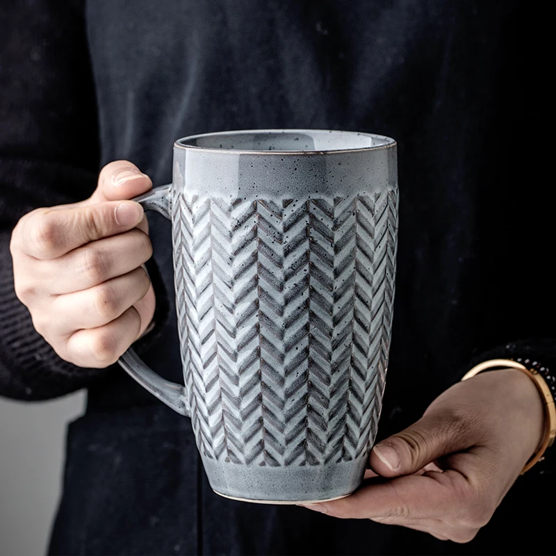 

600 мл Европейская керамическая кружка в стиле ретро для кофе креативная офисная чайная посуда для напитков подарок для пар