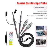 2pcs p6100p6060 portable professional oscilloscope probe kit 60mhz x10 x1 accessories osciloscopio oscilloscope sonde