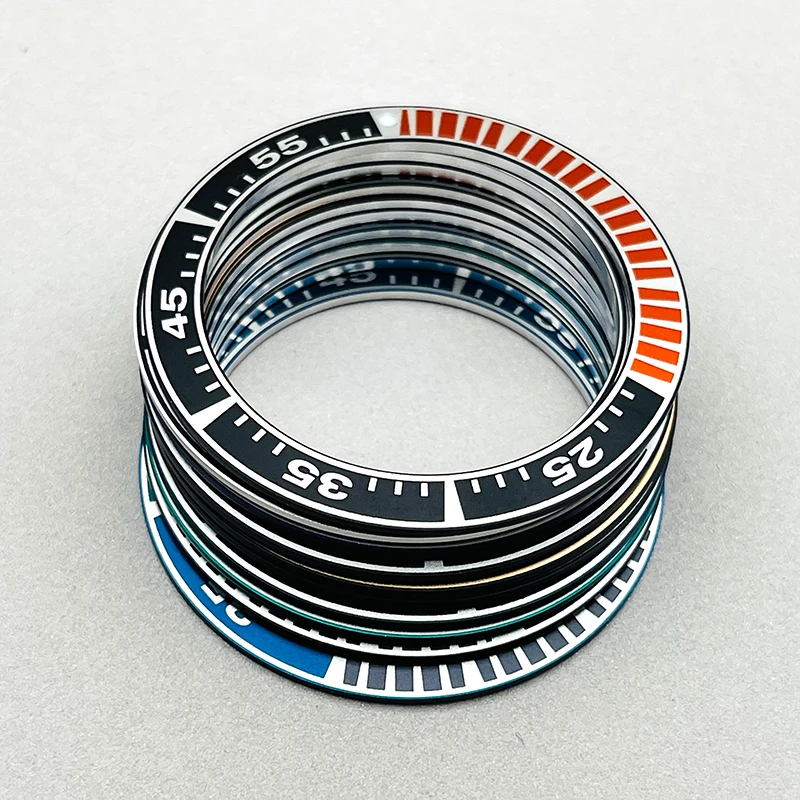 Mod 41mm Metal Watch Bezel Insert Ring Inner Diameter 32mm Fits Seiko Prospex Series New Samurai Men's Watch Cases Repair Parts