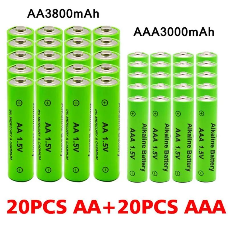 AA + AAA Rechargeable 1.5V 3800mAh / 3000mah Alkaline Battery Flashlight Toys Watch MP3 Player Replace Ni-Mh