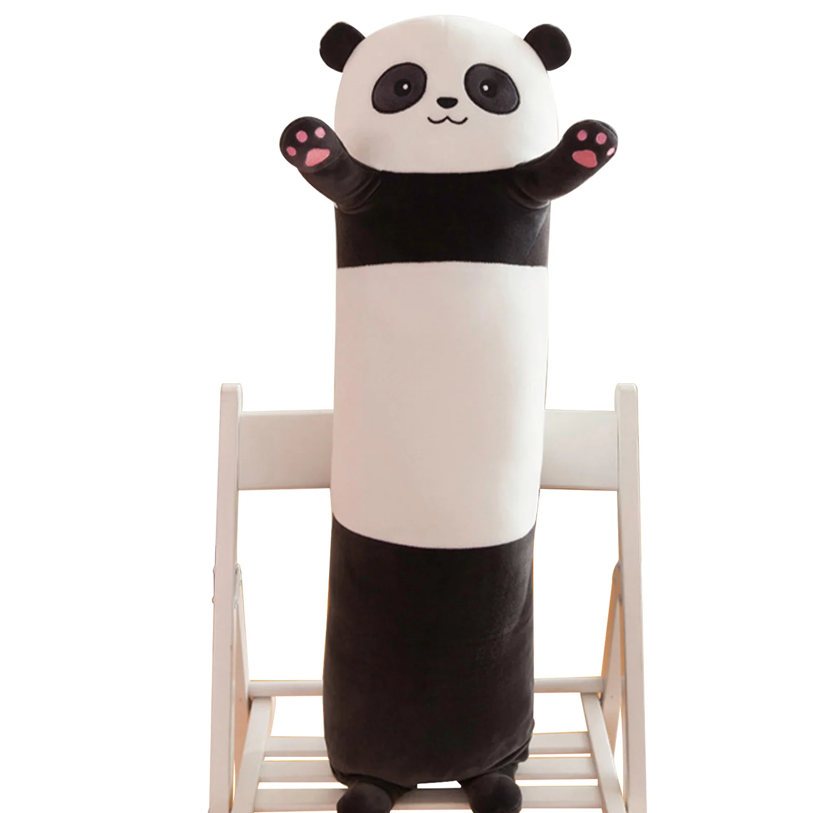 

Cute Cartoon Long Throw Pillow Soft Plush Stuffed Animals Panda Toy Doll Full Body For Hugging Sleeping Napping Pillow Home Room