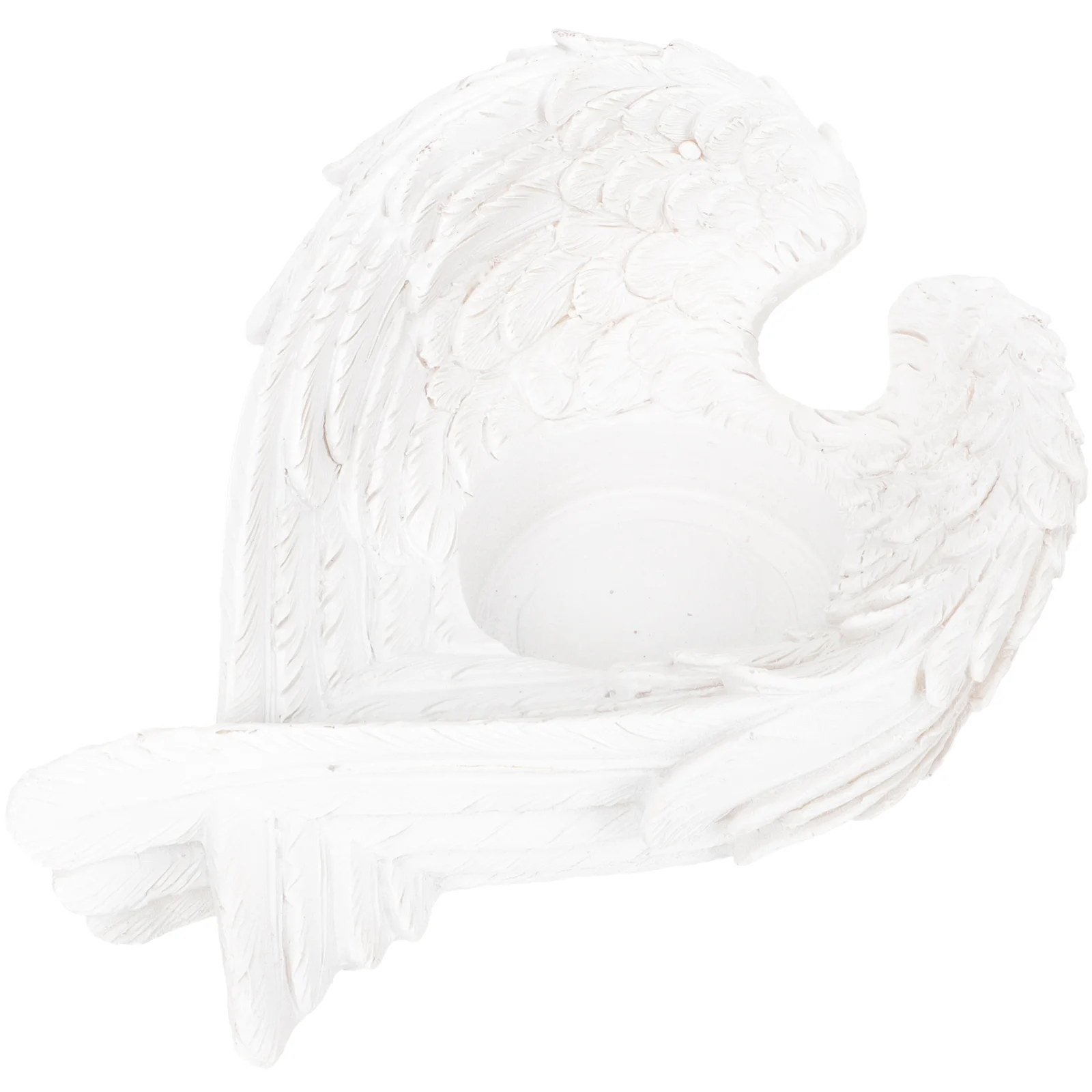 

Wedding Decor Table Candlestick Home Desktop Tabletop Candleholder Angel Wing Storage White Resin Lovers