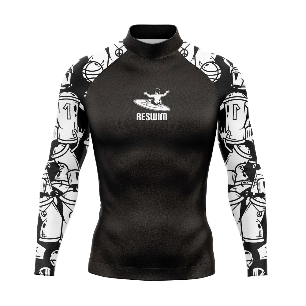 Мужской купальник 2023 костюм для серфинга и дайвинга футболка с длинным рукавом