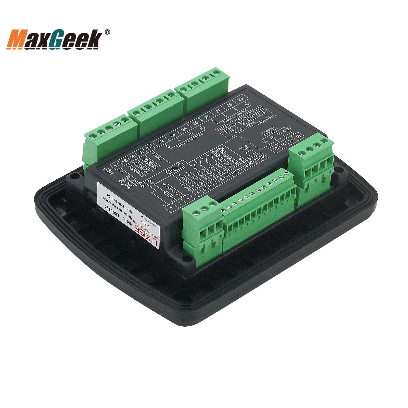 Фото Maxgeek LXC3120 Контроллер дизельного генератора Контроллер генераторной установки Панель управления генератором автоматического запуска и остановки №4