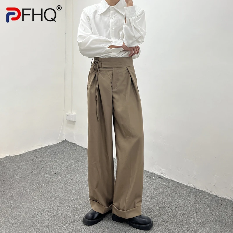 

PFHQ модные оригинальные нишевые дизайнерские прямые мешковатые мужские повседневные Костюмные брюки высокого качества Элегантные новые стильные брюки 2023