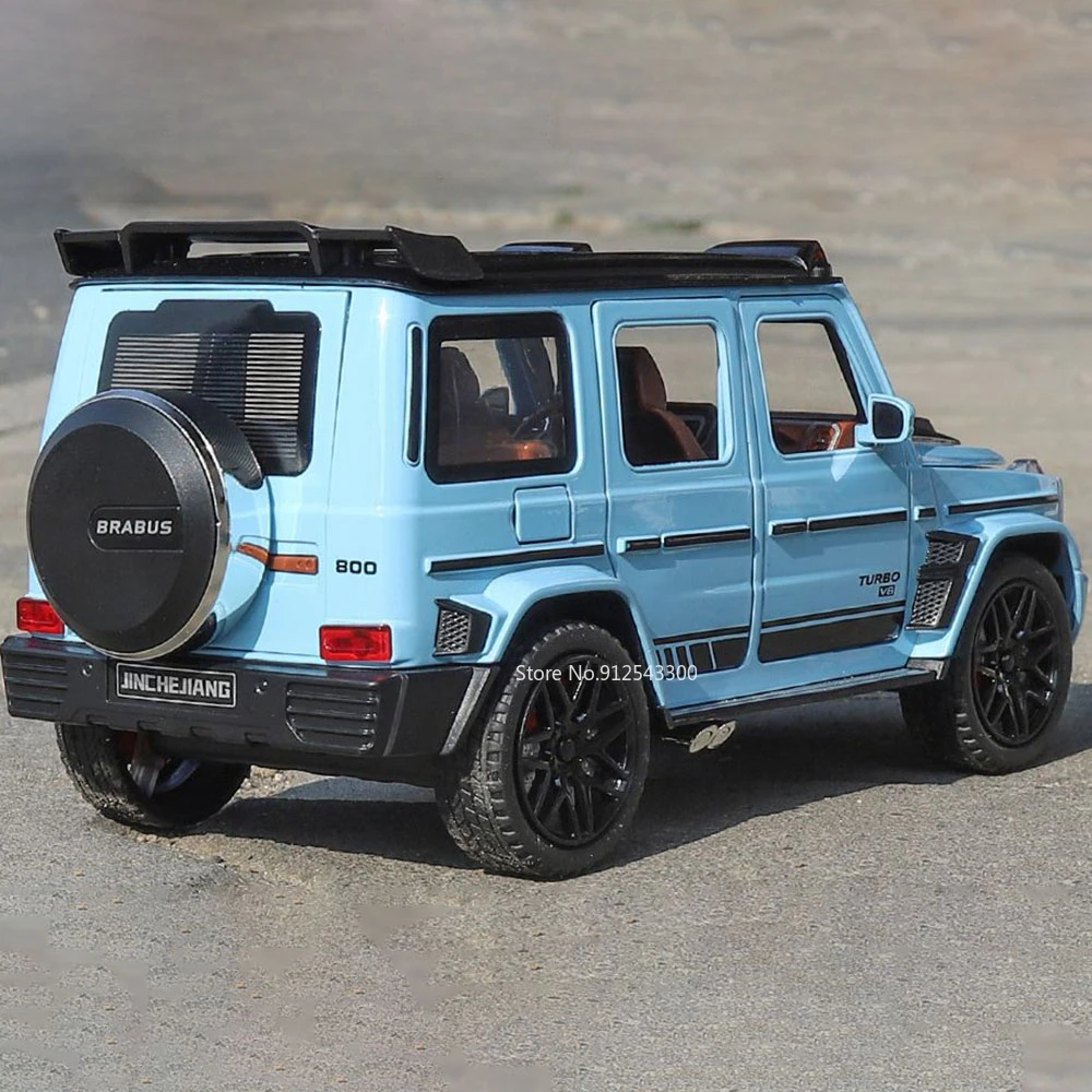 1:24 Масштаб Benz G800 Игрушечная модель автомобиля Металлический литой звук Свет