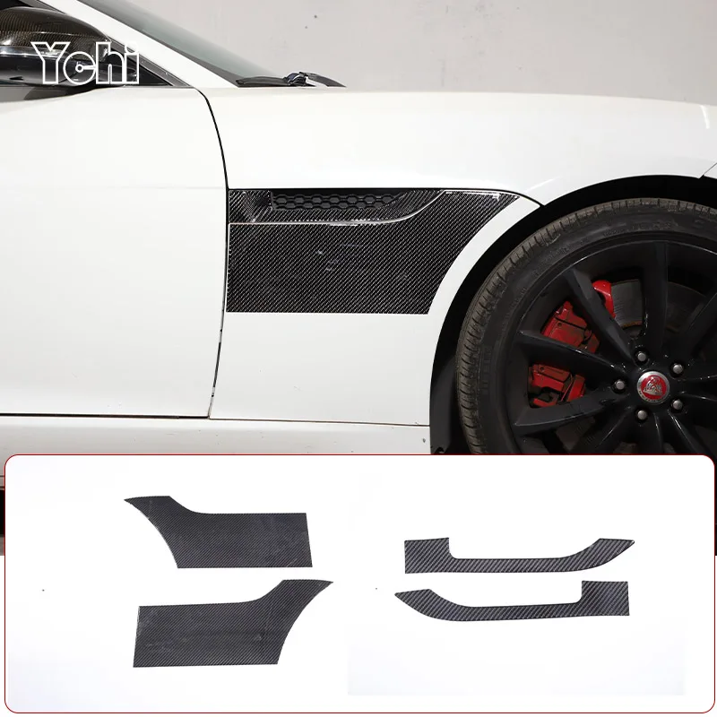 

For Jaguar F-TYPE 2013-2022 Soft Carbon Fiber Car Side Wing Fender Stickers Cover Trim Car Interior Accessories