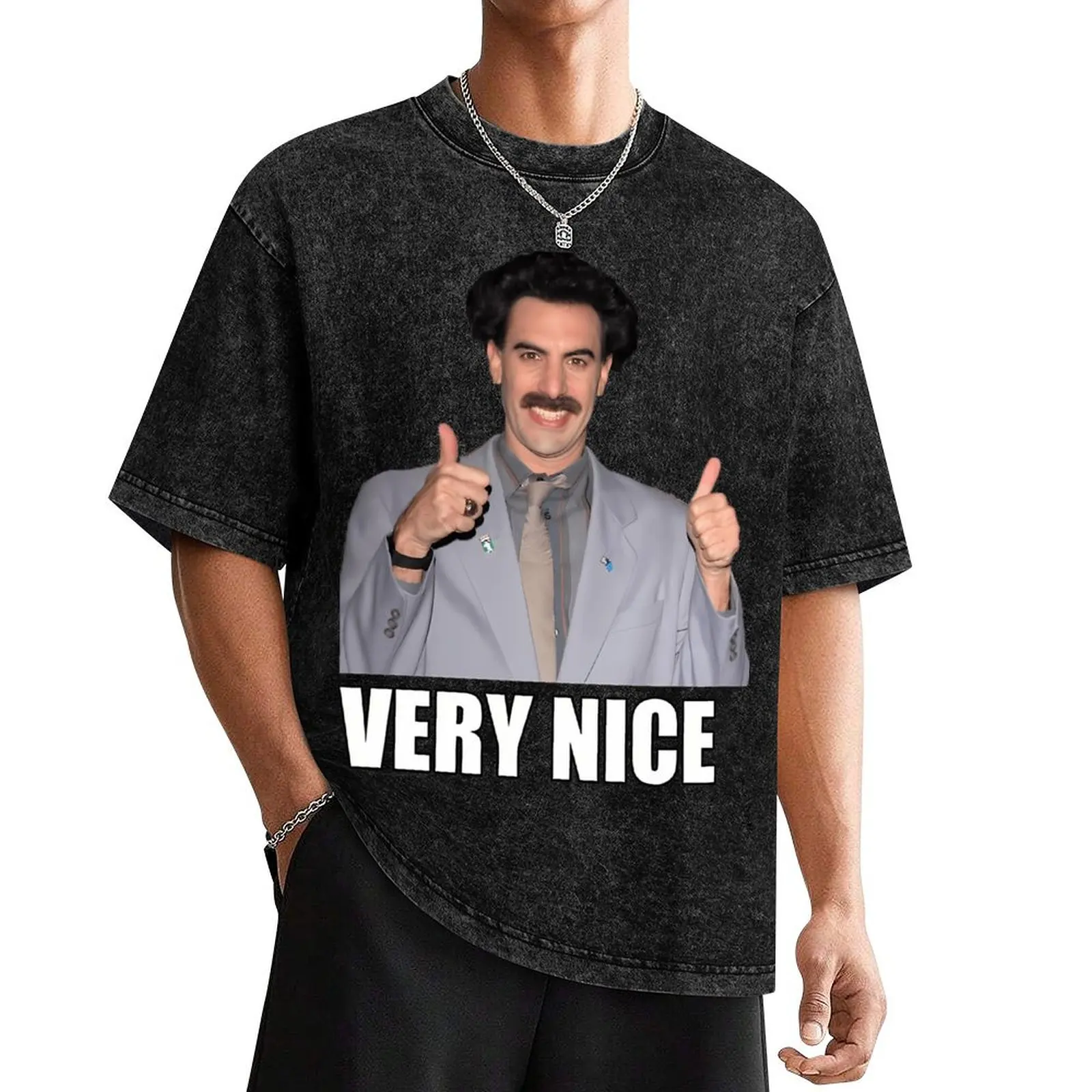 Футболка Borat Very Nice с животным принтом для мальчиков забавные подарки простые