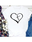 Женская футболка с коротким рукавом и принтом в виде сердца и Иисуса