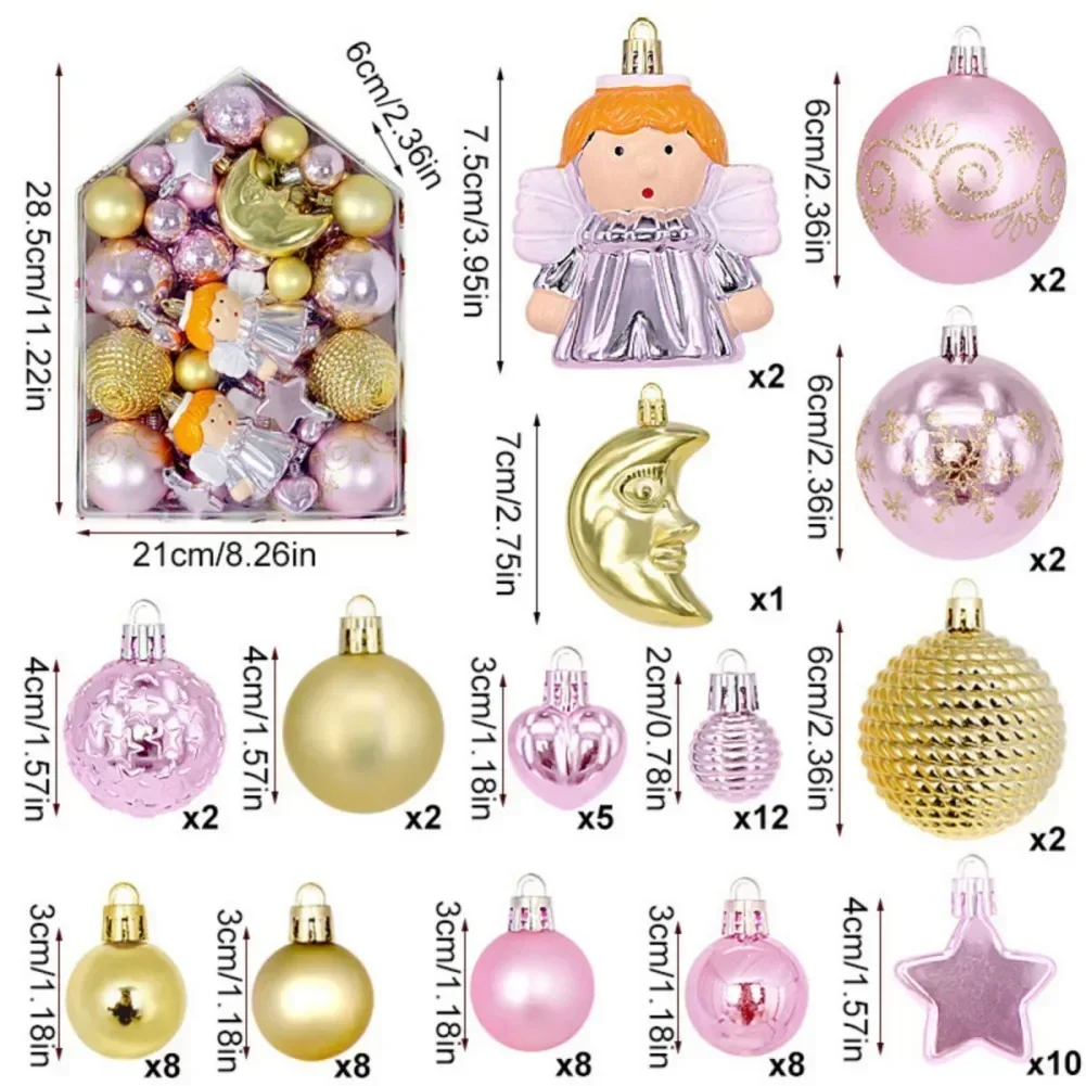 

Рождественские шары пластиковые 72 шт.