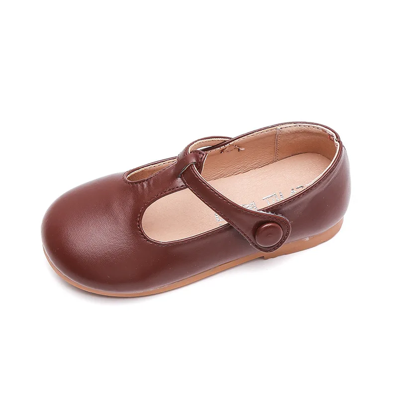 

CUZULLAA Kids Elegant Hook & Loop Casual Shoes For Children Girls Calssic T-Strap Flats Size 23-33