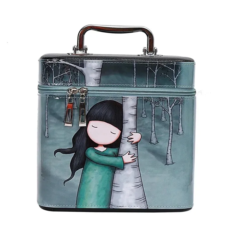 

maletin maquillaje profesional Makeup Bag Go Out Portable Large Capacity Girl Net Red Cute Cosmetics Storage Box Cosmetic Bag