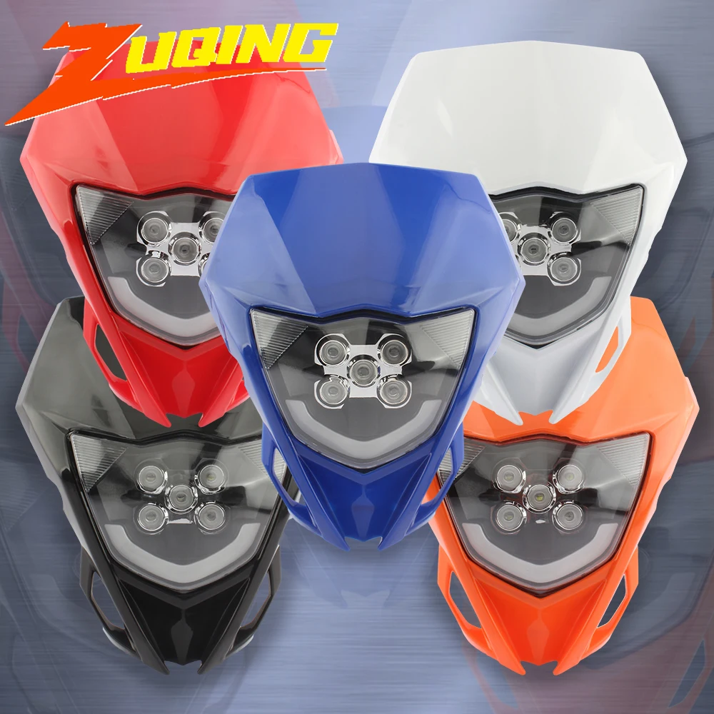 

for Yamaha Motorcycle LED Headlight Plate WR YZ 250 450 Parts Headlamp Fairing Dirt Bike Supermoto Enduro Motocross Accessories