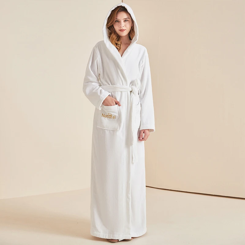 7 VEILS Women and Mens Cotton Terry Velvet Robes Full Length Long Hooded Bathrobes Hotel and Spa Robe…