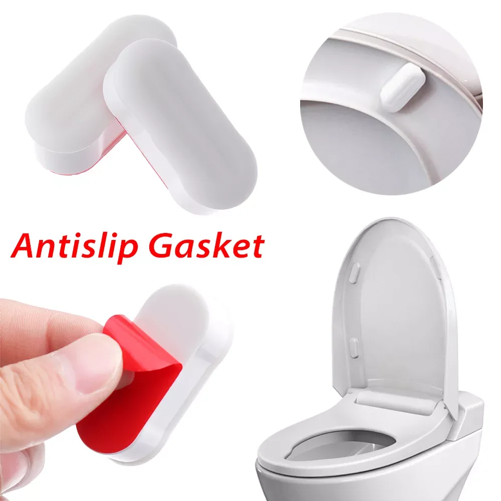 

Self-adhesive Increase The Height Toilet Seat Cushioning Pads Antislip Gasket Set Bumper Bathroom Protect Toilet Seat