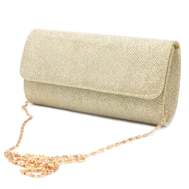

Women's Evening Shoulder Bag Solid Bridal Clutch Party Prom Wedding Envelope Handbag Classic Zipper Bag