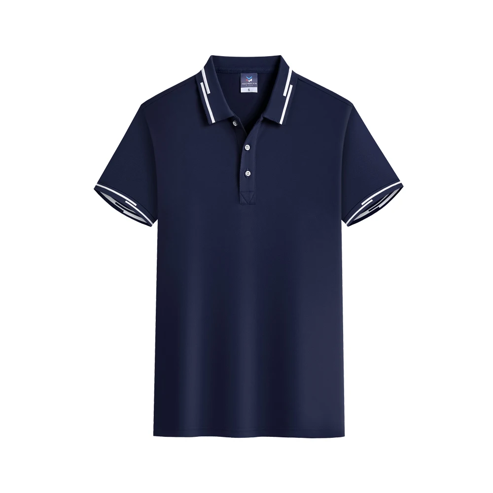 Летняя персональная мужская рубашка-поло из 100% хлопка дешевая Повседневная с