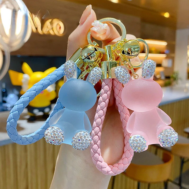 

Бриллиантовая искусственная мультяшная полимерная подвеска для ключей, милый креативный автомобильный брелок для ключей, аксессуары для женской сумки, брелки оптом