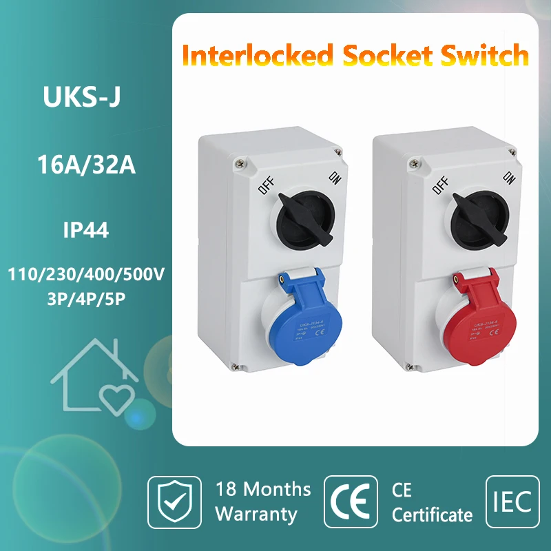 

Industrial Electrical Sockets And Switches IP44 16A 32A Refrigerated Container Industry Waterproof Socket German Standard