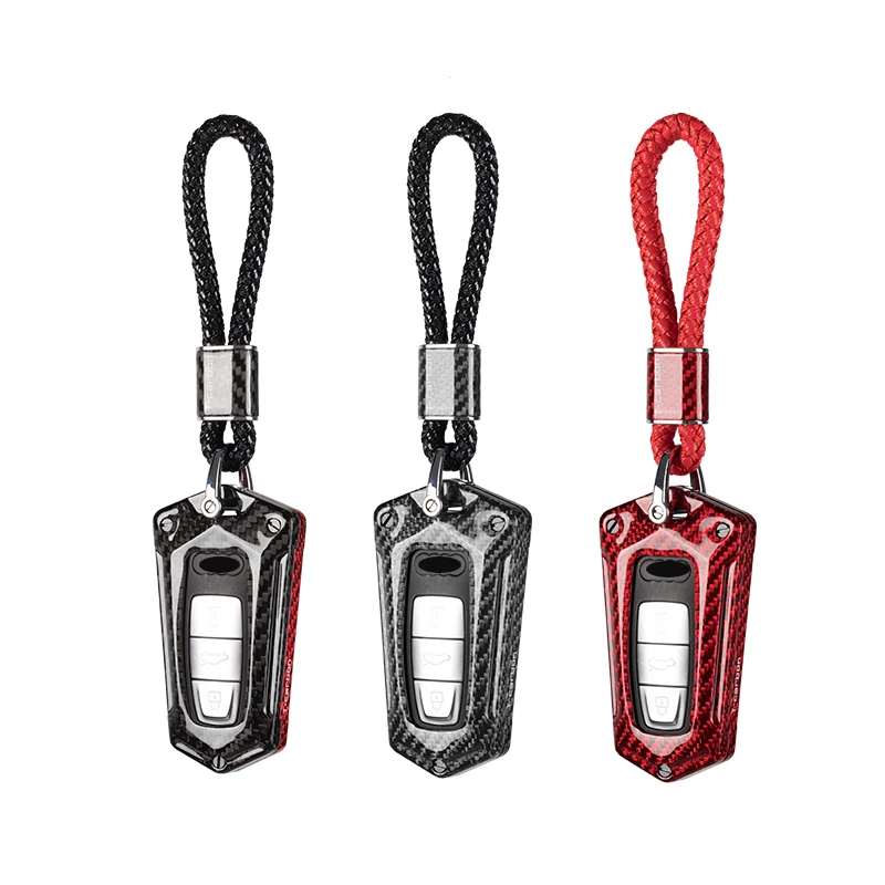 

Car key bag Carbon fiber remote control housing cover For Audi A6L A7 A8