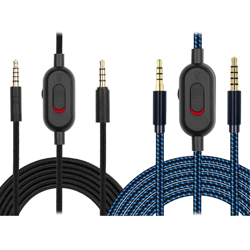 

DXAB OFC Replacement Cable for AstroA10 A40 Headsets - Durable Nylon Braided Extension Cord with Inline Mute Clip