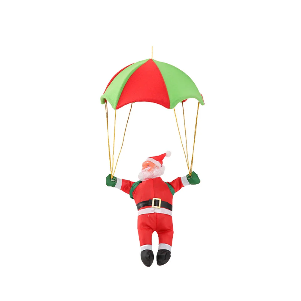 

Christmas Santa Parachute Clausdoll Reindeer Figurines Holiday Stuffed Parachuting Santas Plush Ornaments