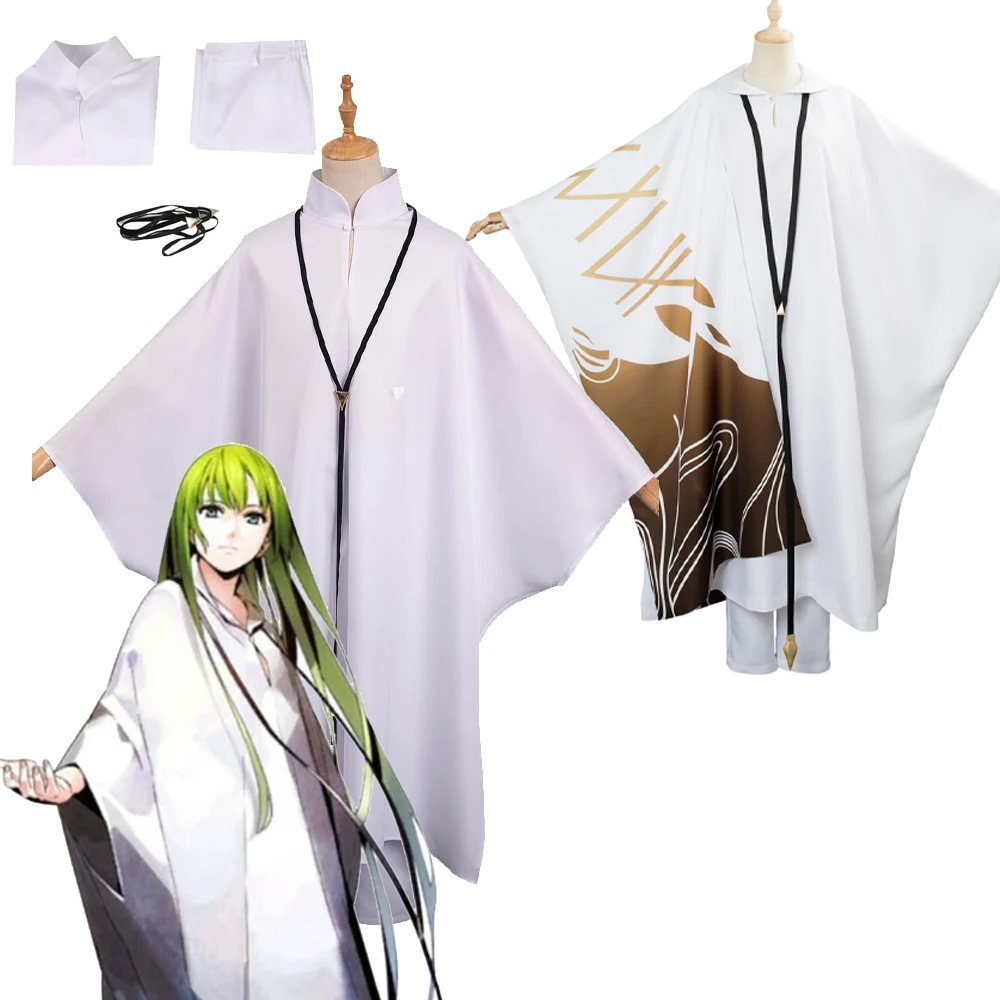 

Anime Fate Grand Order Enkidu Cosplay Costume Kimono Tops Pants Fancy Outfit Men Adult Halloween Carnival Disguise Roleplay Suit