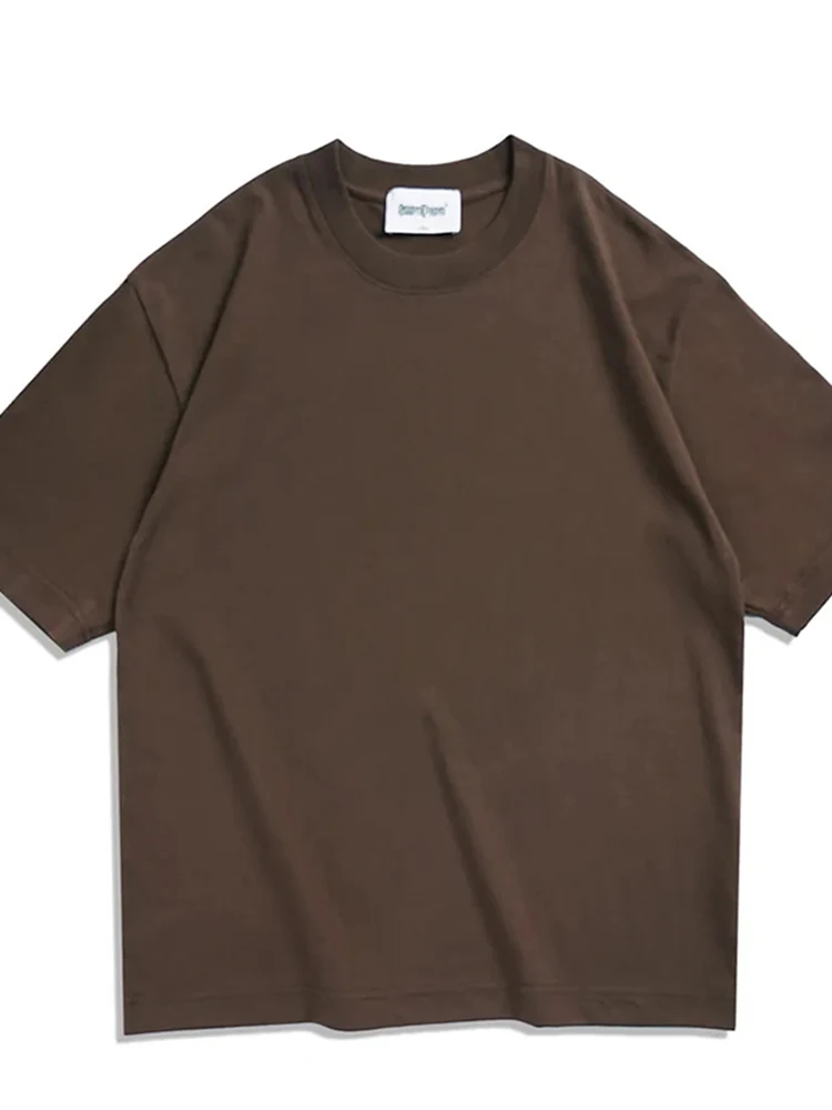 Летние футболки для женщин и мужчин коричневые повседневные женские корейские