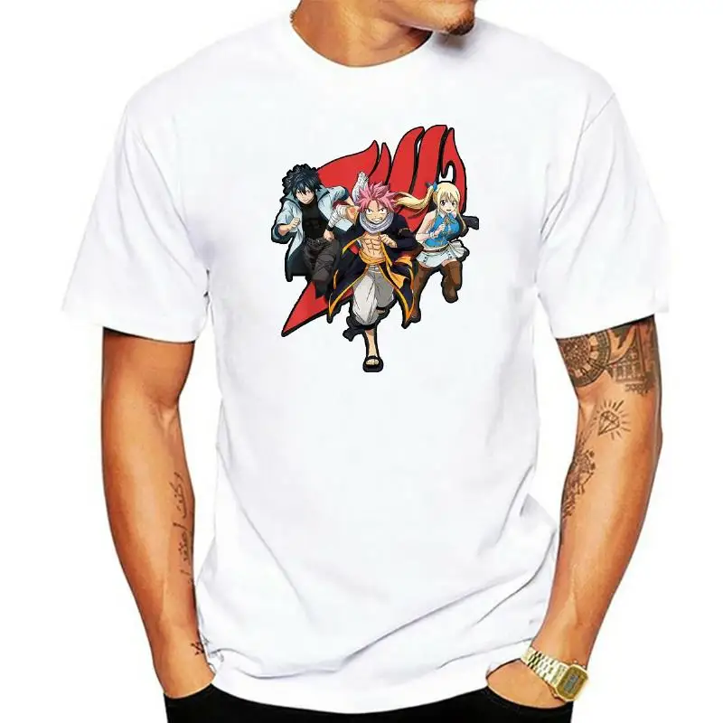 

Футболка с изображением Феи хвоста, серая футболка с изображением лимона, Люси фан-фикции, Мужская одежда, футболка