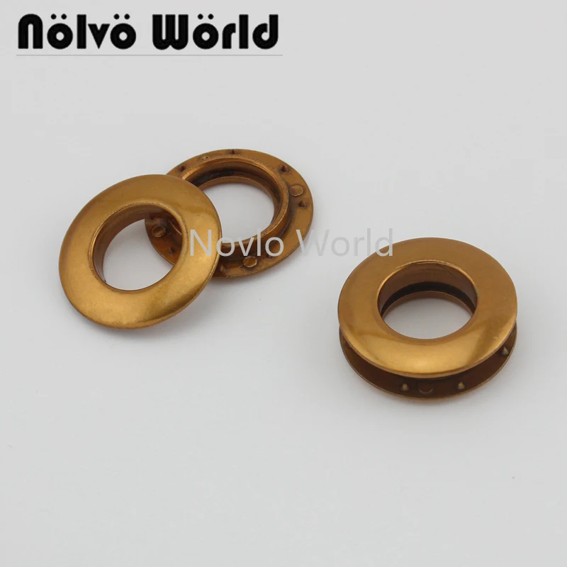 

5 pieces, inner width 15.8mm, old gold metal eyelets with grommet for leather craft shoe belt diy bag tag clothes accessories