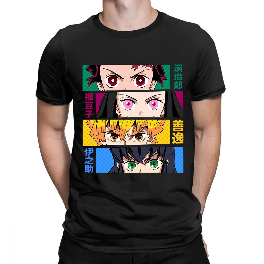 

Новинка 2022, летняя мужская футболка с принтом рассекающего демонов, модные повседневные топы с мультипликационным аниме