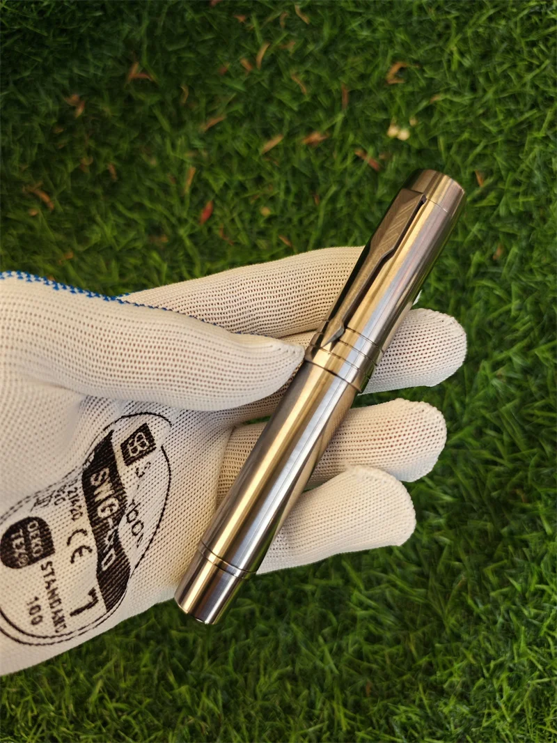 Титановый сплав домашняя карманная перьевая ручка с поршневыми чернилами