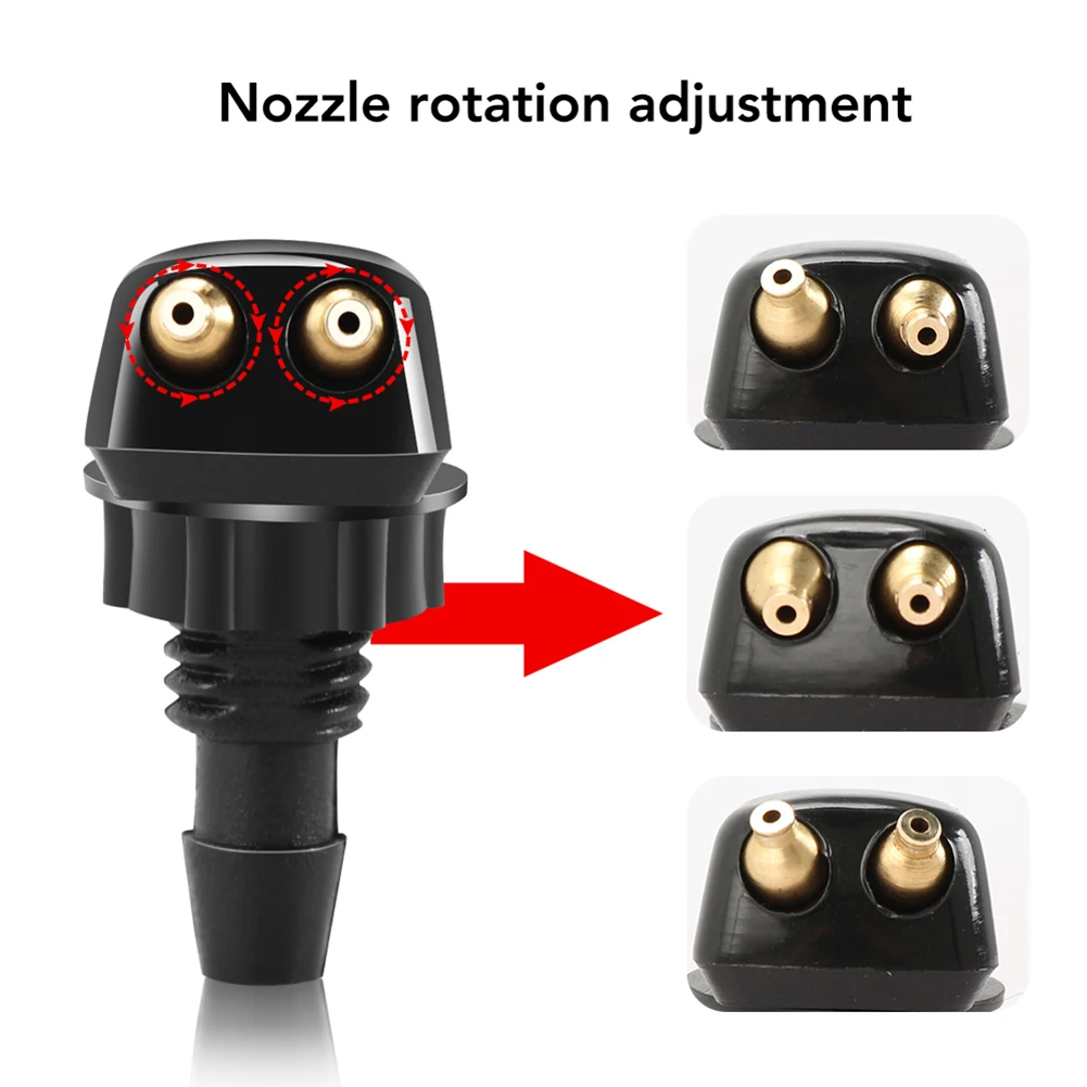 

2Pcs Car Windshield Washer Wiper Water Spray Nozzles Automobile Front Windshield Windscreen Washer Wiper Water Spray Jet Nozzles