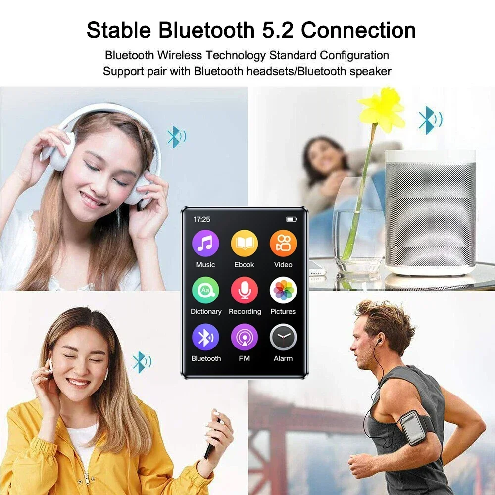 Mp3-плеер на весь экран 2 4 дюйма Мини Ультратонкий портативный Bluetooth Hi-Fi
