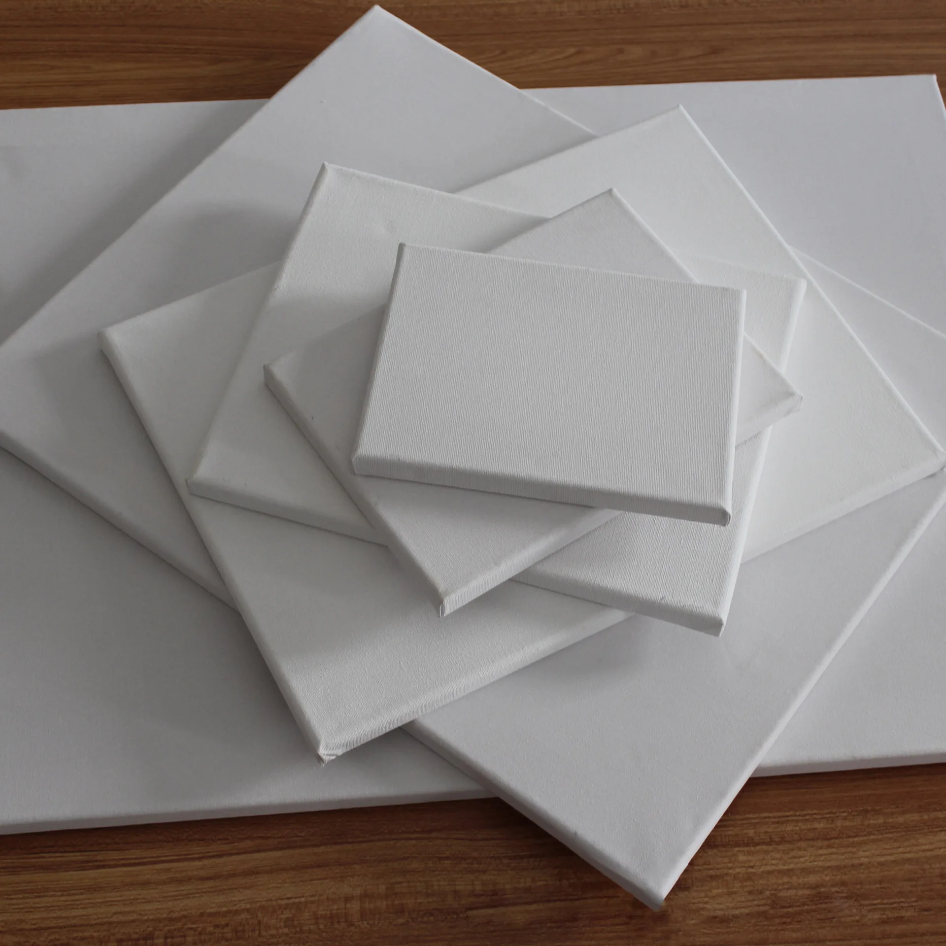 

White Blank Square Artist Canvas Wooden Board Frame 100% Cotton Artist Blank Canvas Boards for Painting 8 oz Gesso-Primed