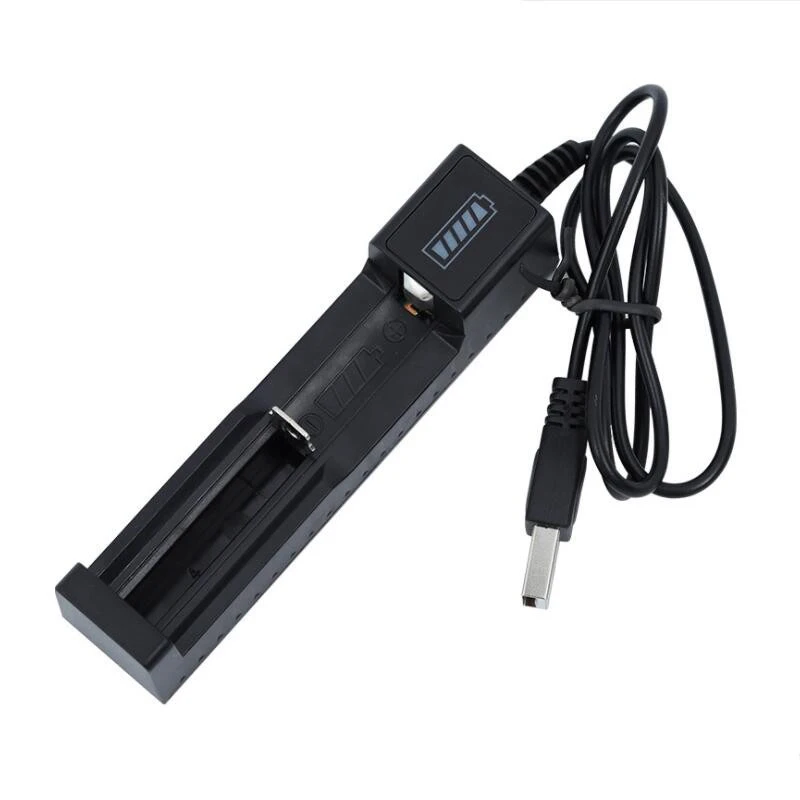 2/5ШТ 18650 Зарядное устройство для аккумуляторов Универсальное 1 слот Умное быстрое зарядное литийное USB-адаптер с индикаторным светом на.