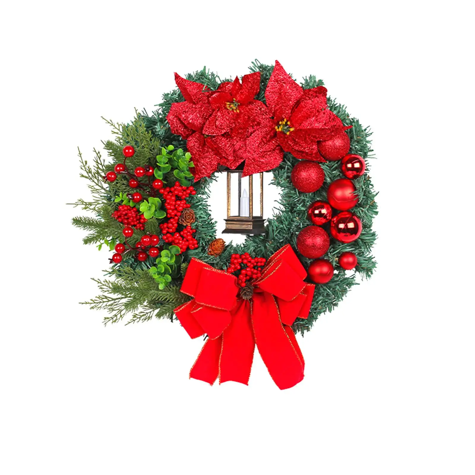 

Winter Christmas Wreath Door Wreath Holiday Wreath for Farmhouse Front Decor