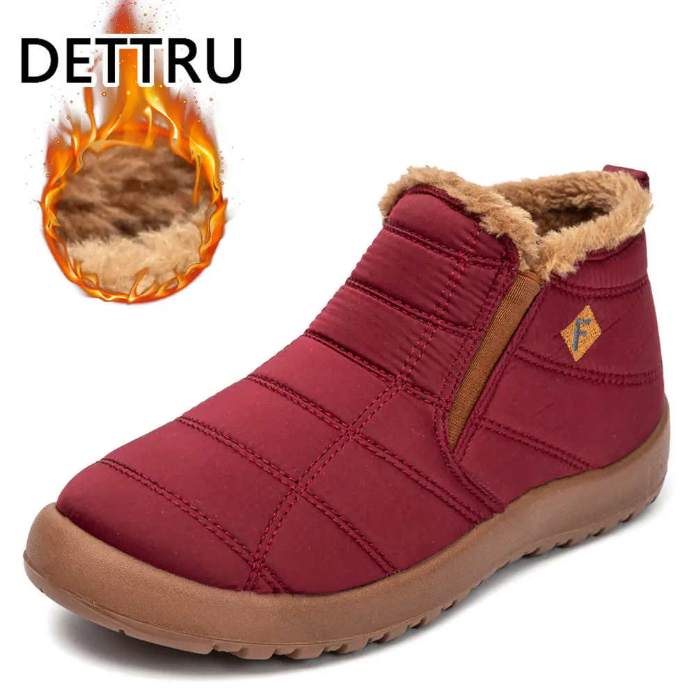 

Зимние женские сапоги detпельменные теплые зимние сапоги Водонепроницаемые Женские Повседневные Легкие ботильоны Botas Mujer Plos Размер парная о...