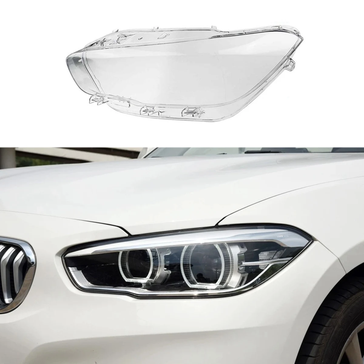 Автомобильный левый абажур для передней фары оболочка Крышка объектива BMW 1 серии