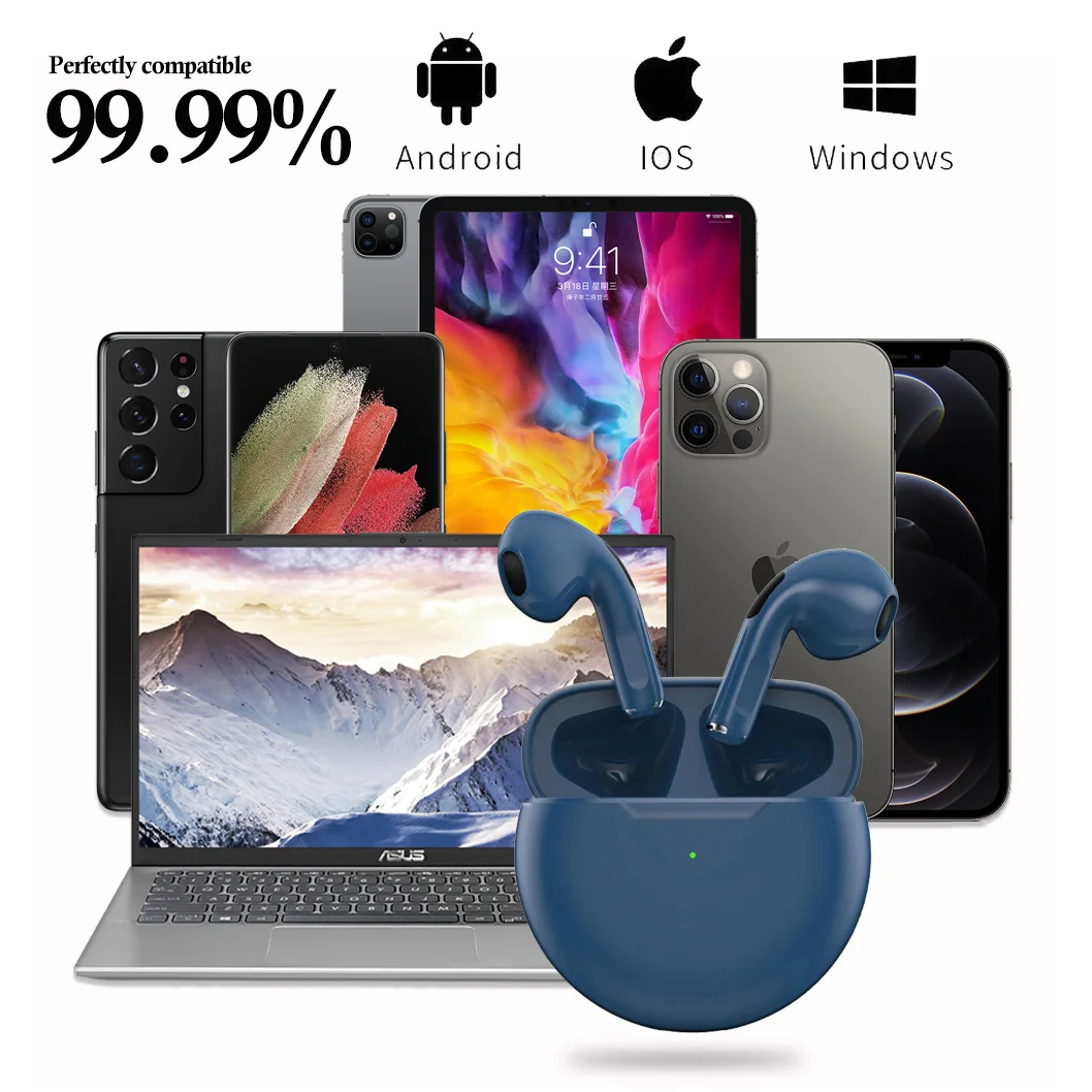 Беспроводные наушники TWS pro6 bluetooth 5 0 спортивные наушники-вкладыши