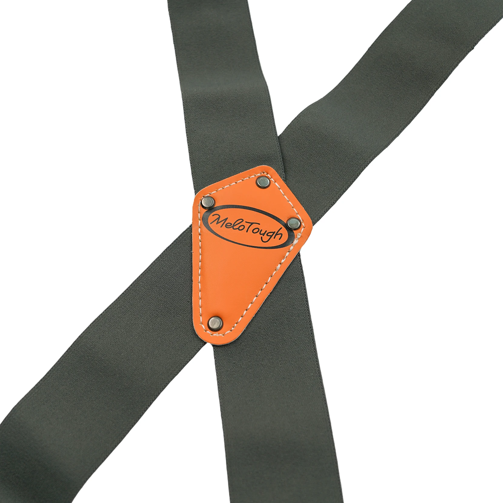 MELOTOUGH Men's Suspenders Fully Elastic 2 inch Wide X back Heavy Duty Work Suspenders Gray