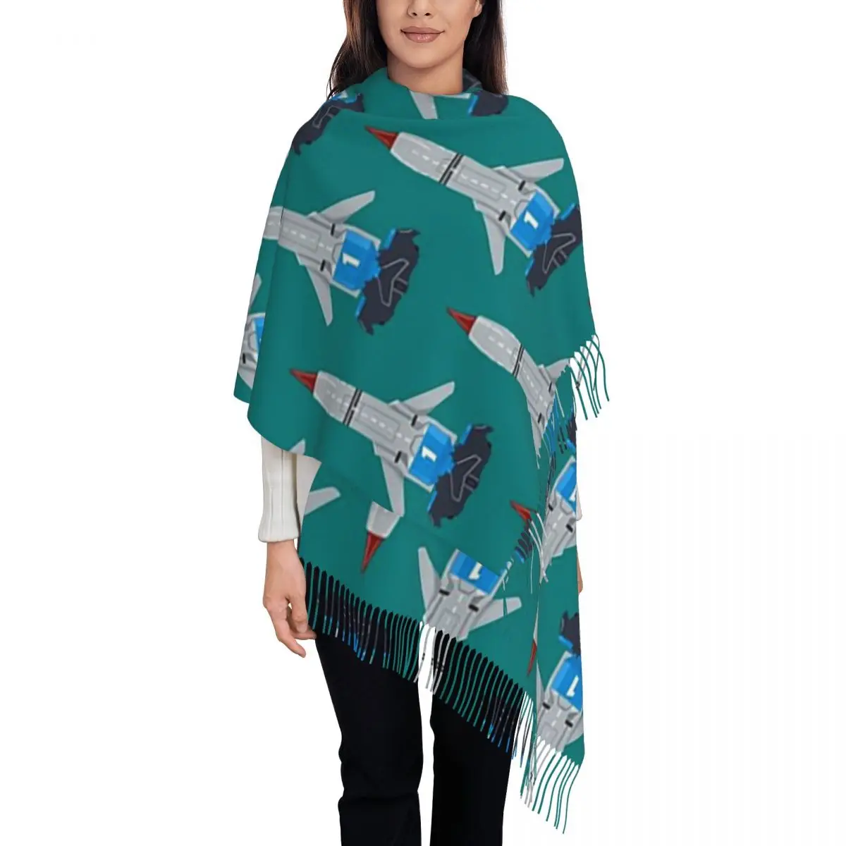 Thunderbird 1 шарф Thunderbirds TV оригинальная серия шарфы с кисточками для женщин шали и