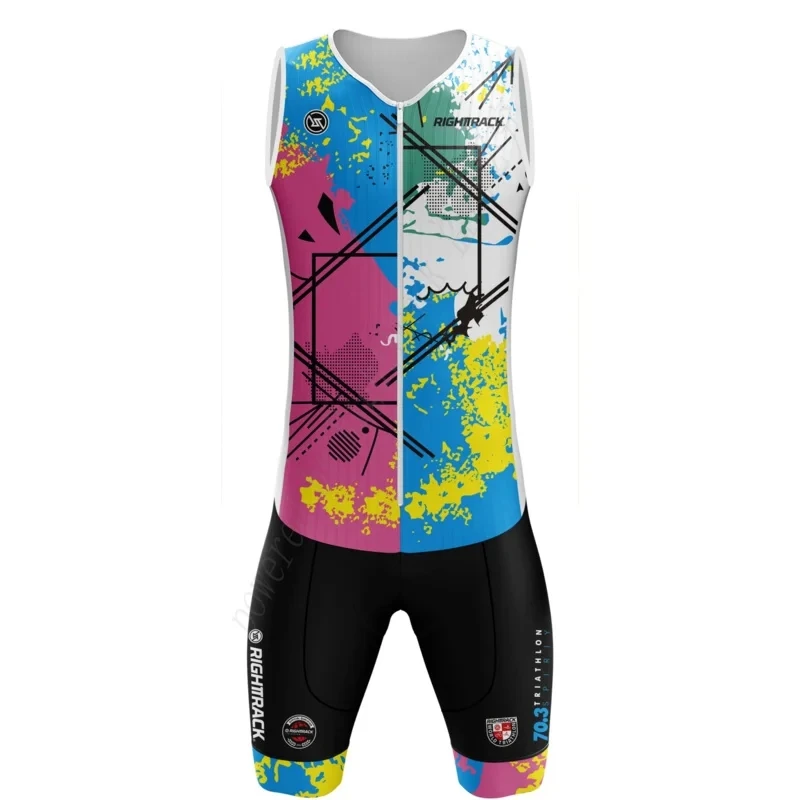 Костюм для тренировок по триатлону мужской одежда велоспорта и бега без рукавов