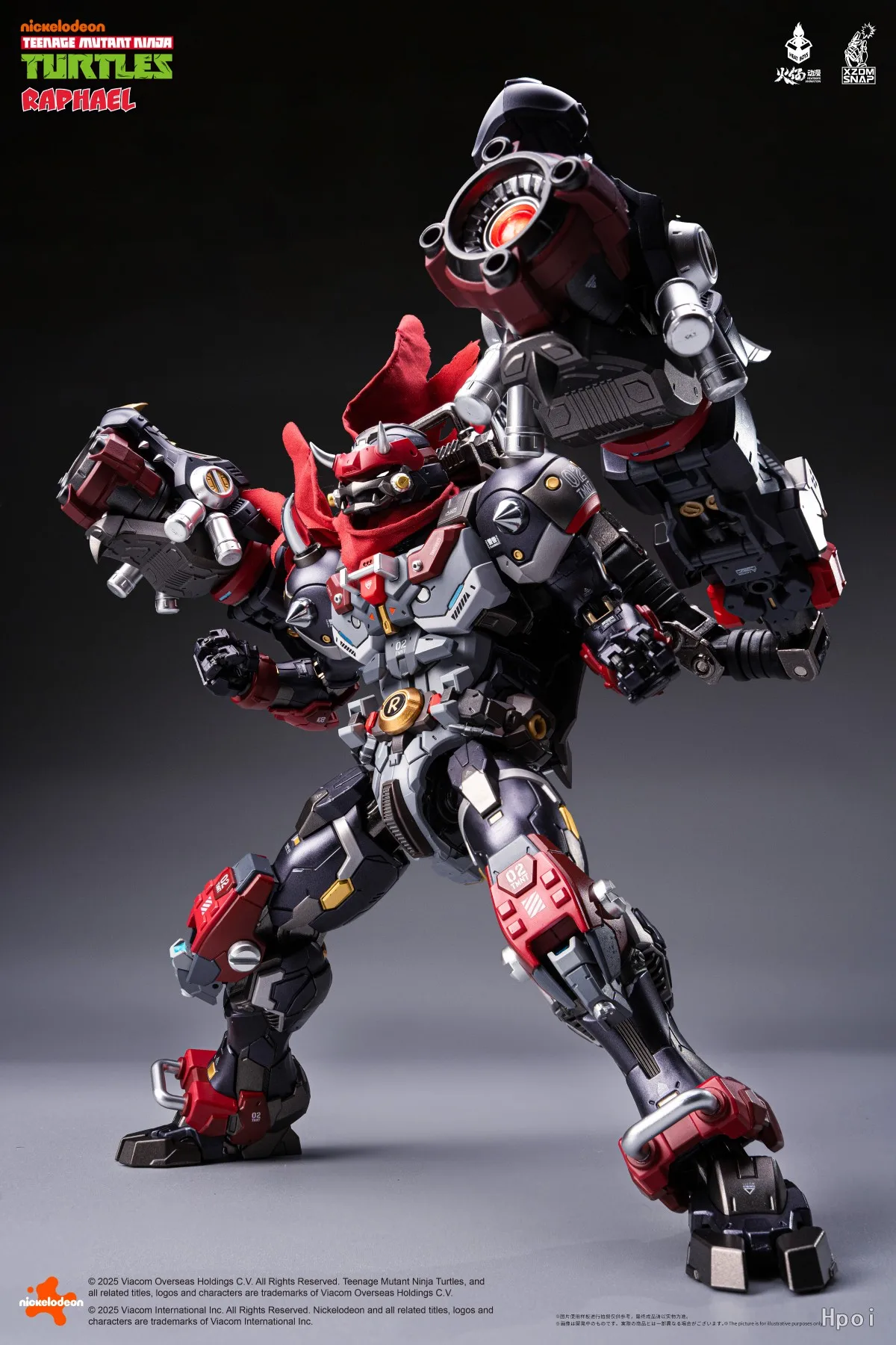 Фото 【UA】 HEATBOYS MechaHeat Series Alloy Mecha TMNT Raphael 40th Anniversary Edition Chisha Action Figure Model Toy Gift №4