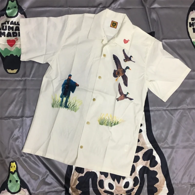 Human Made Shirt Men Women 1:1 Eagle Print HUMAN MADE Oversize Hawaii Shirt