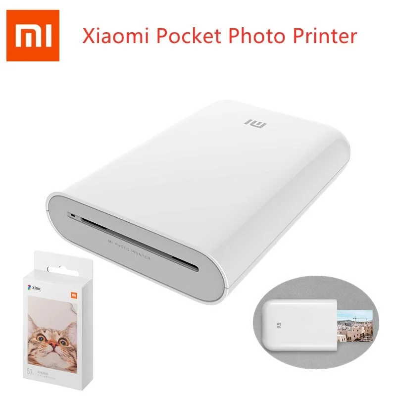 

Портативный карманный мини-принтер Xiaomi ZINK Print 300 точек/дюйм AR для iphone и Android