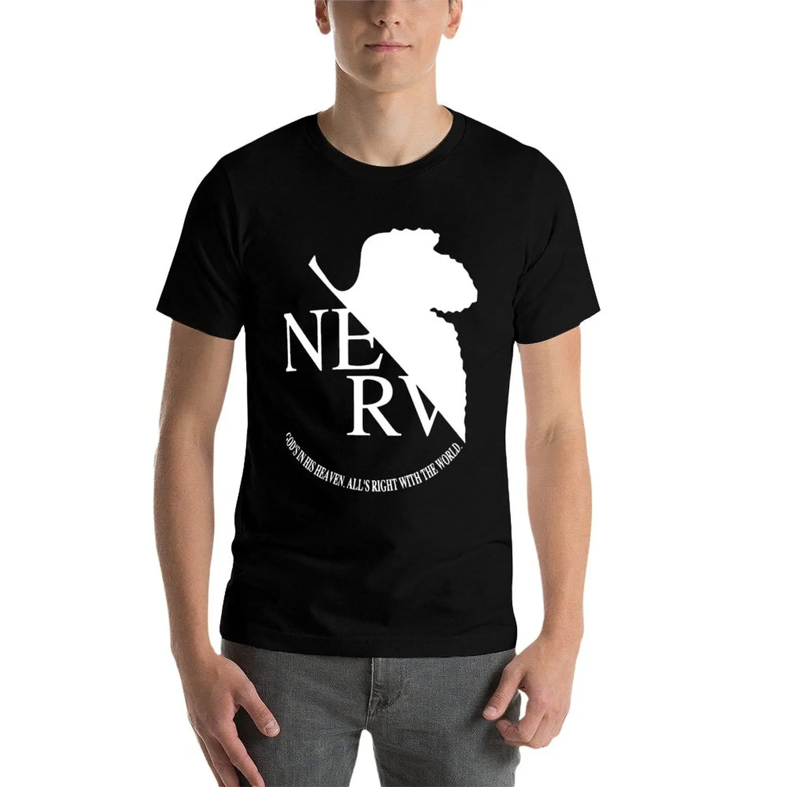 Футболка с логотипом Nerv для фанатов футболки большого размера одежда в стиле