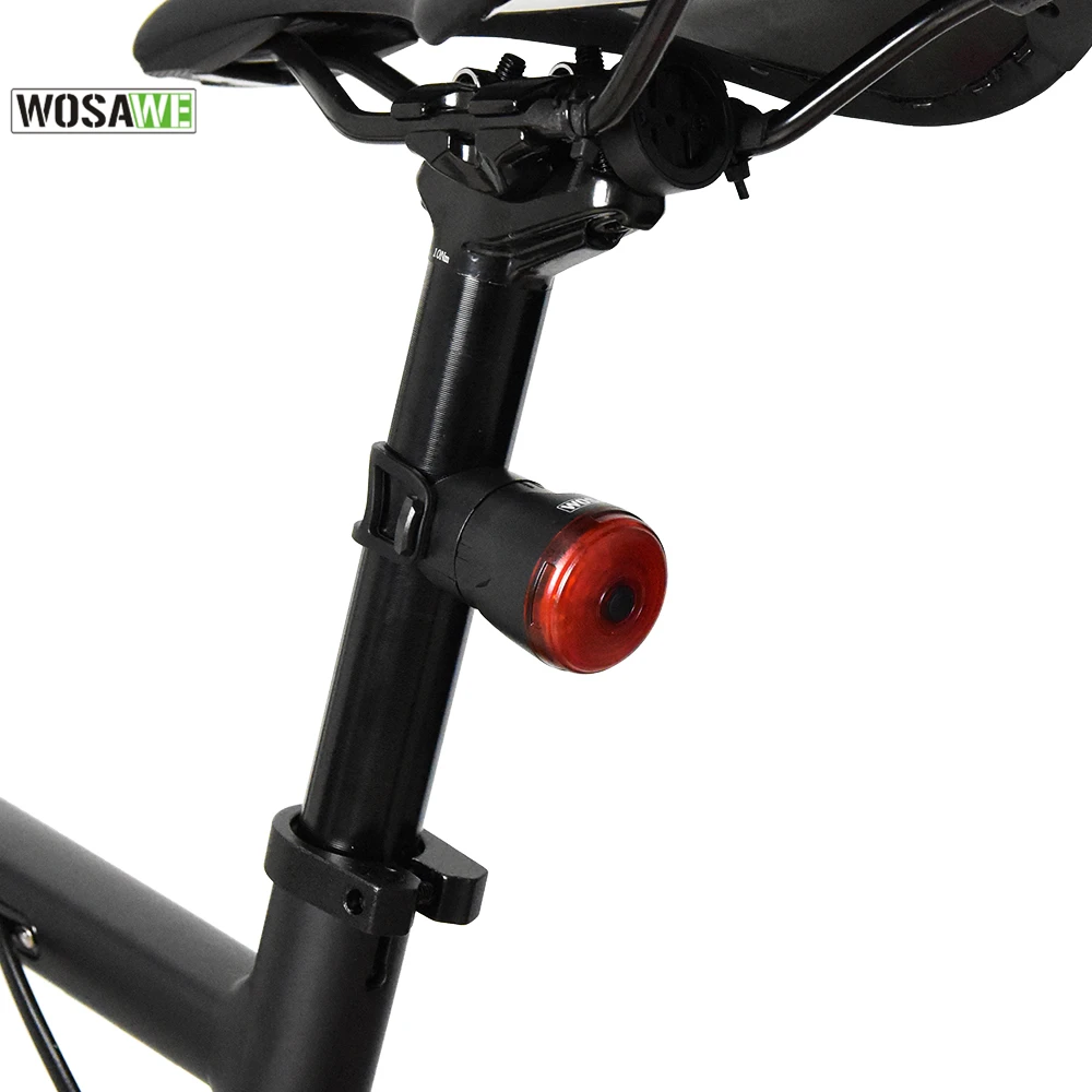 

WOSAWE Bicycle Smart Auto Brake Warning Light IPx6 Waterproof LED Charging Cycling Taillight Bike Rear Light Accessories
