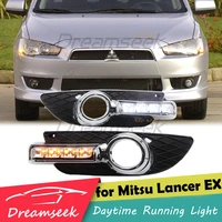 led drl for mitsubishi lancer 2008 2009 2010 2011 2012 daytime running light with turn signal lamp